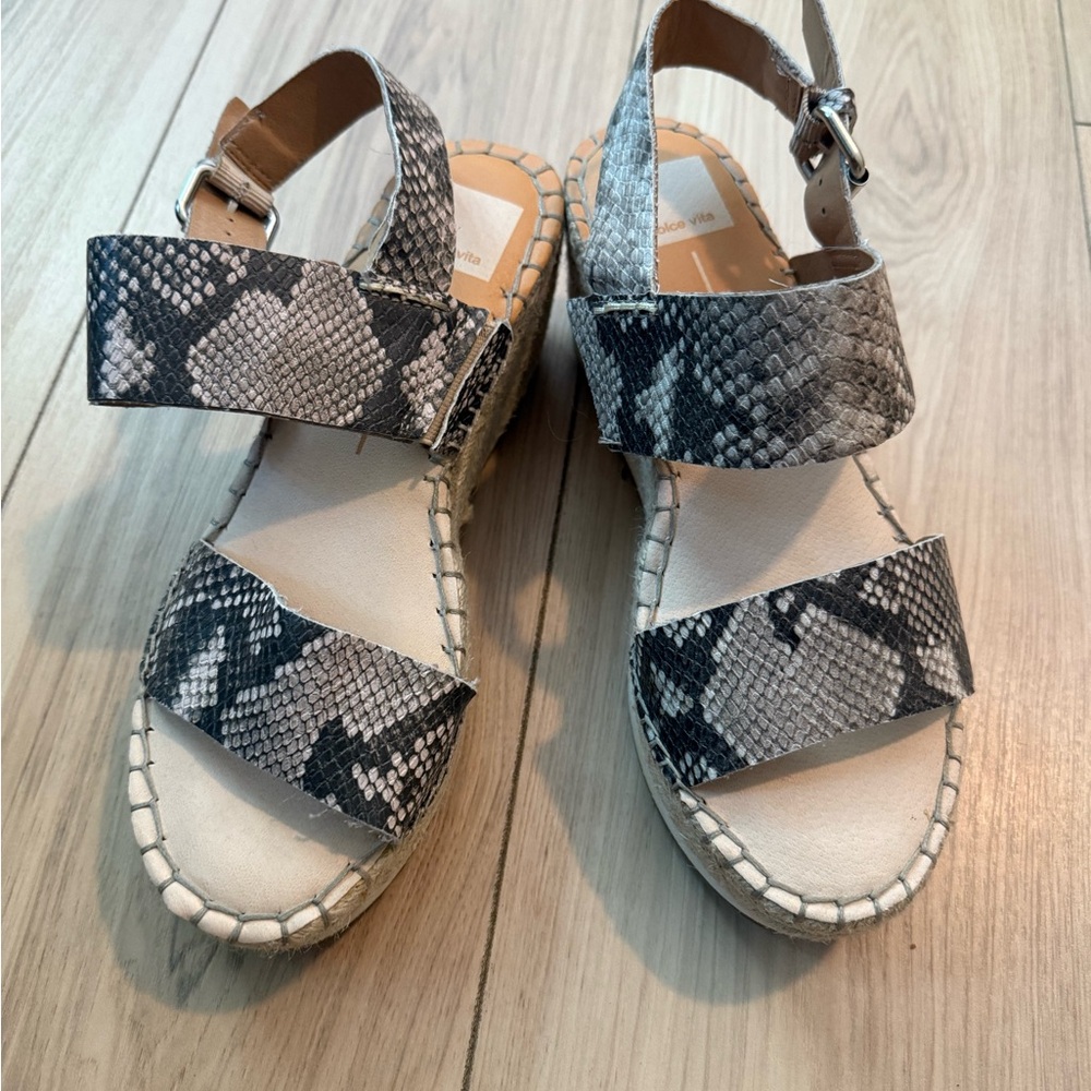 Dolce Vita Snakeskin espadrille Sandals